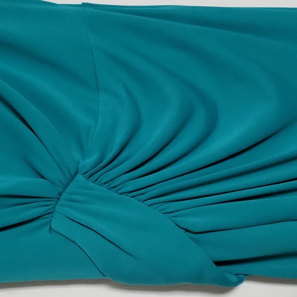 NWT BCBG MAXAZRIA Long Turquoise Dresss - Picture 2 of 12